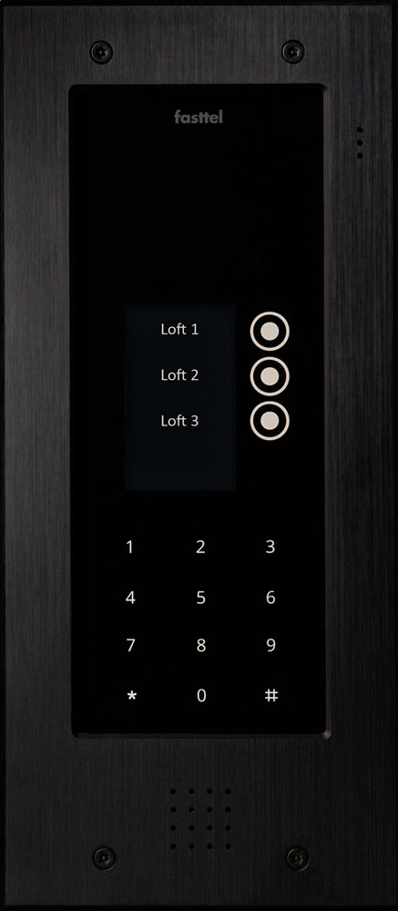 Wizard Elite Black IP with 3 push buttons and keypad